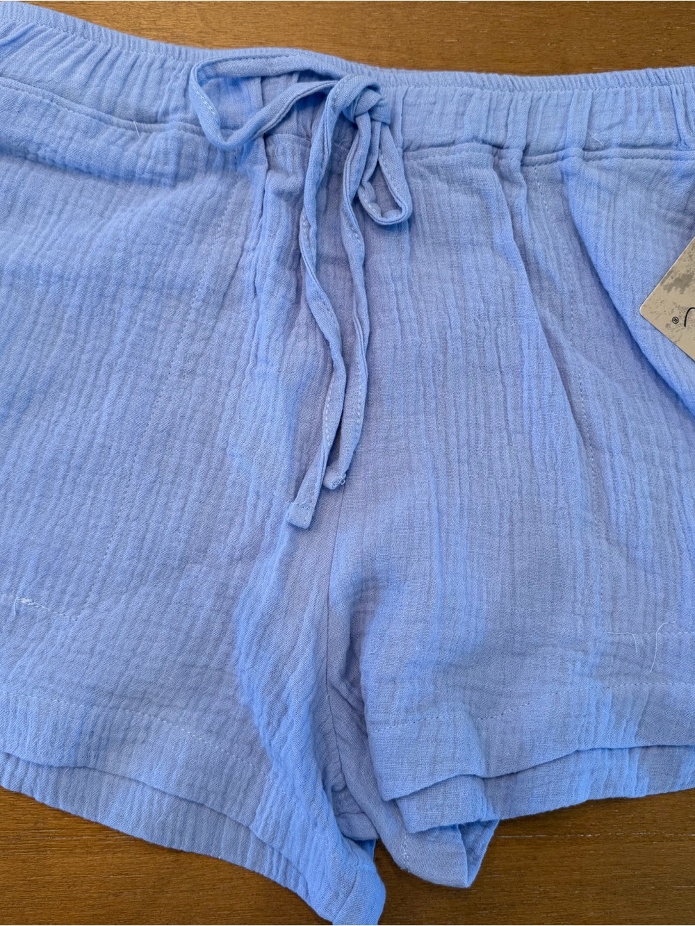 belk Light Blue Cotton Gauze Shorts